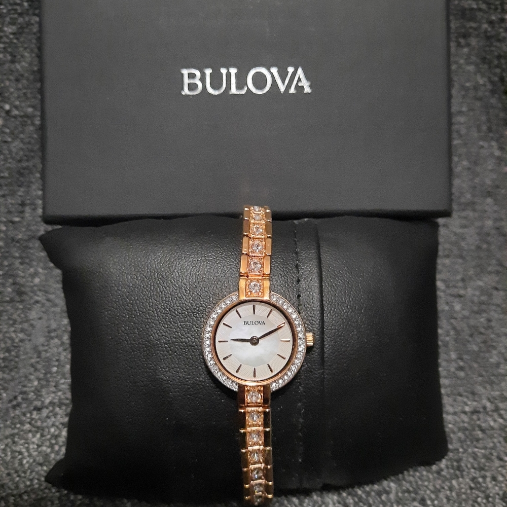 Bulova rose gold women's watch